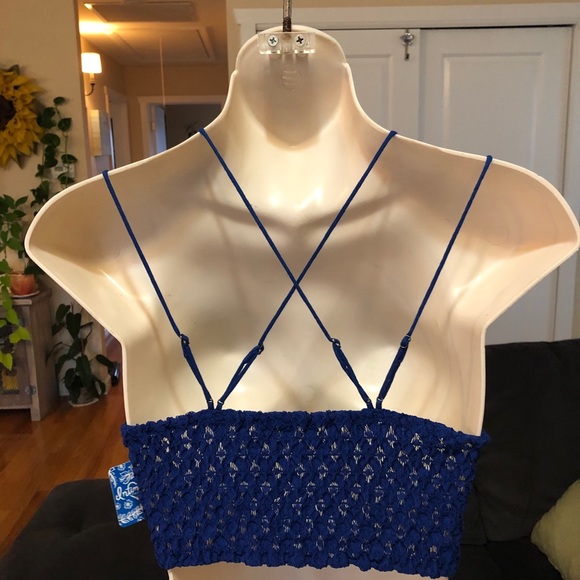 FREE PEOPLE BLUE KNIT BRALETTE - Picture 5 of 16
